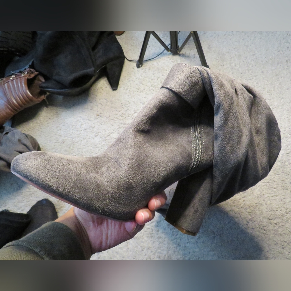 Faux Suede Over the Knee Boots